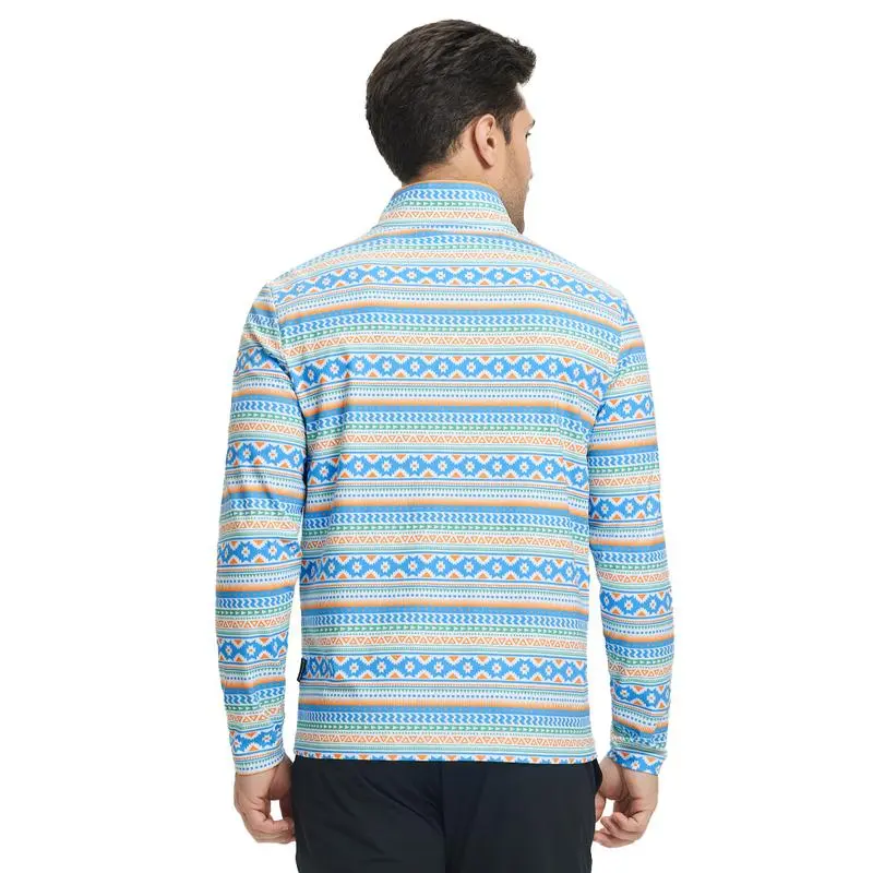 Men’s 1/4 Zip Printed Athletic Top