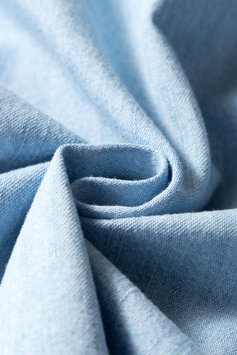 Light Denim Collared Sleeveless Shirt