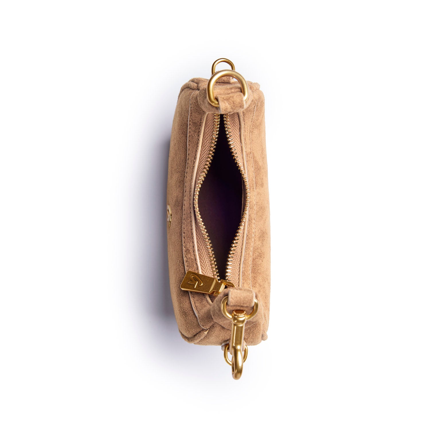 NANO SUEDE HOBO BAG - TAN