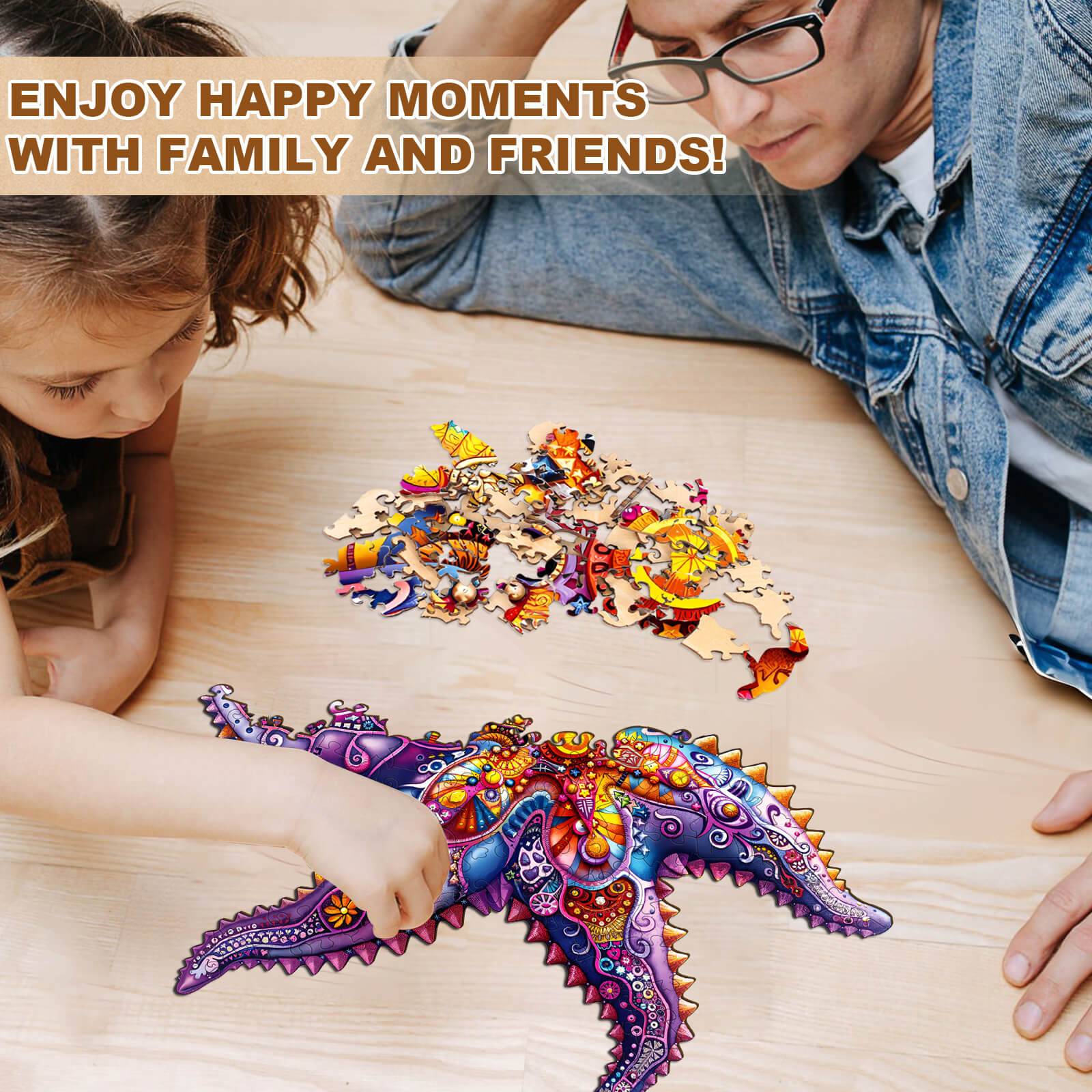 Mandala Starfish Wooden Jigsaw Puzzle