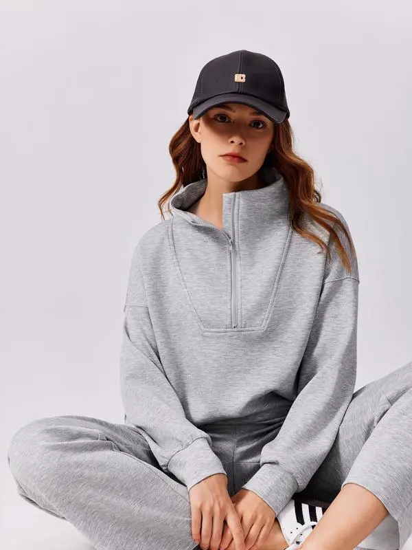 Women's 2-Piece Lounge Set – Half-Zip Pullover & Jogger Pants