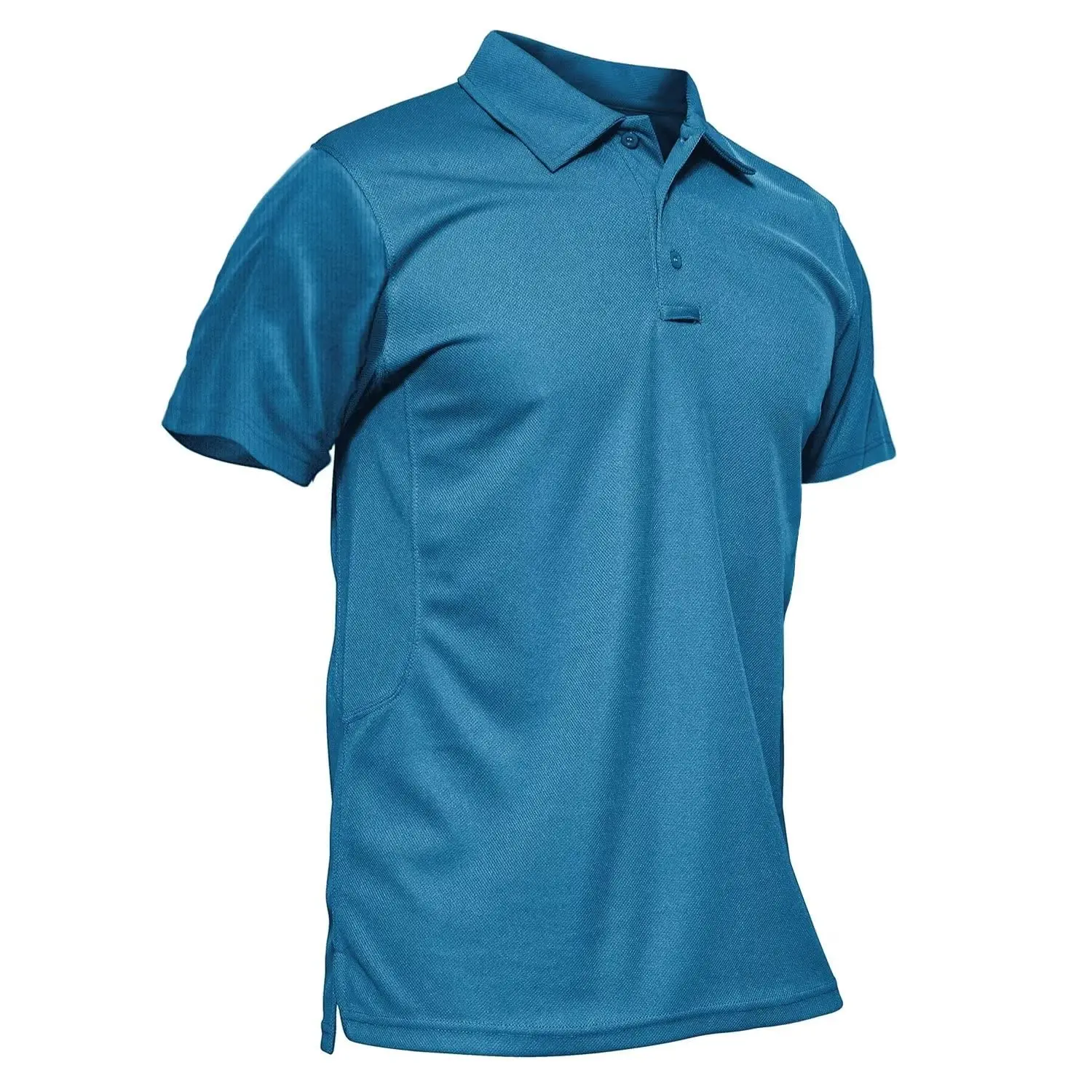 Men's Polo Shirt Quick Dry Performance Short Sleeve Pique Jersey Golf Work Polo Shirt Casual Menswear Top Outdoorfun