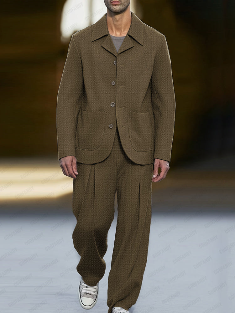 Modern Smart Casual Thin Suit Set