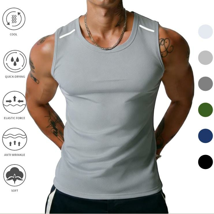 Men's Vests Casual Tank Tops Knit Sleeveless Lightweight Tee Muscle Basic T Shirts