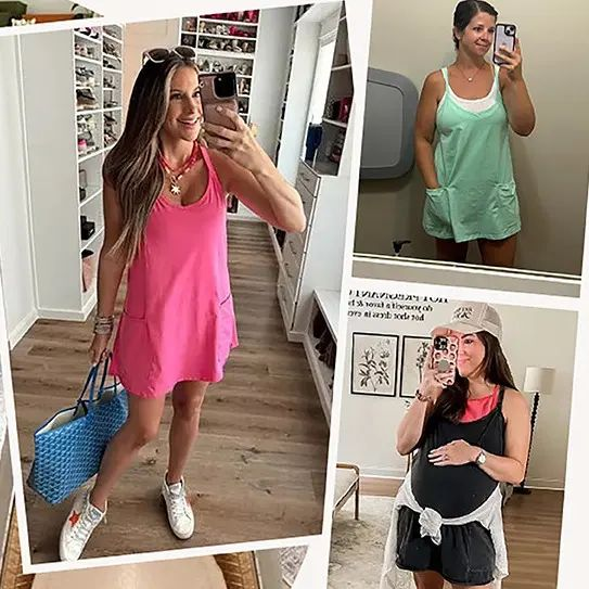 ✨Everyday Active Mini Tennis Dress with Built-In Shorts