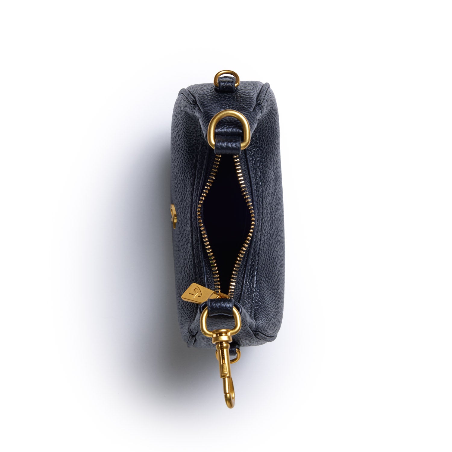 NANO PEBBLE HOBO BAG - BLACK