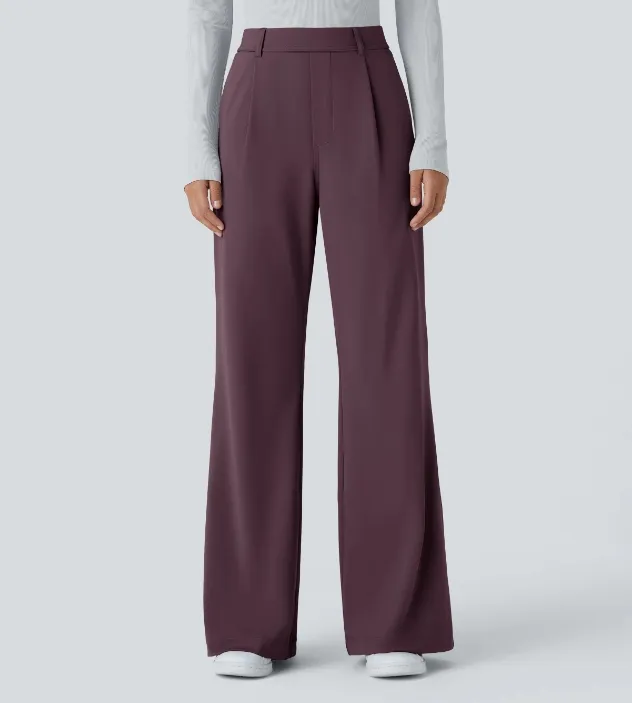 🔥 High-Waisted Flare Work Pants with Side Pockets 🔥
