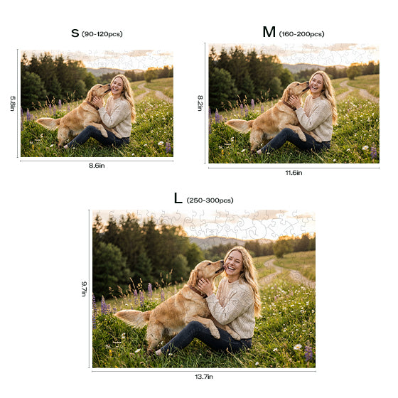 Personalized Photo Wooden Puzzle - Pet Lover Theme