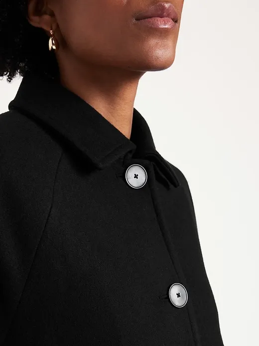 Relaxed Button-Front Mac Coat