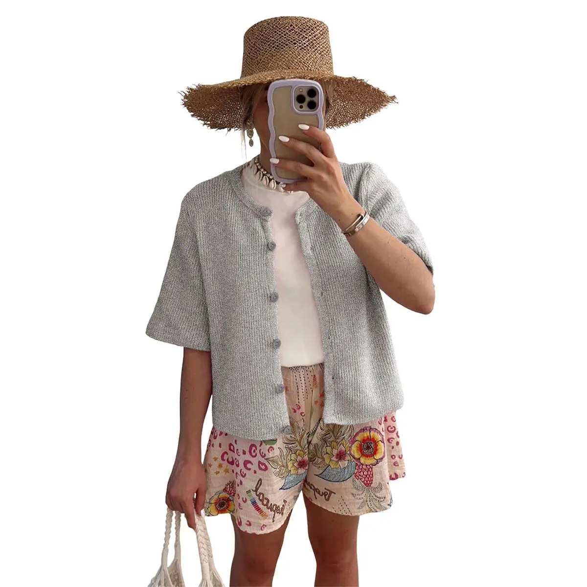 🔥 Women's Lightweight Cardigan Short Sleeve Button-Down Summer Cardigan Sweater