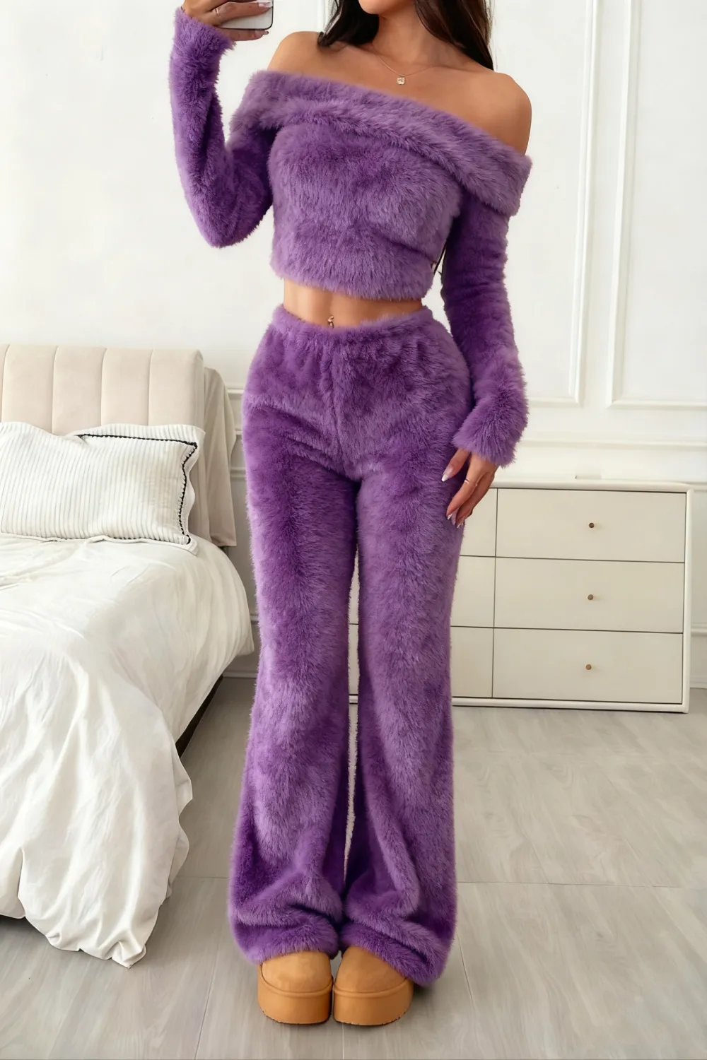 women's soft plush suit sets