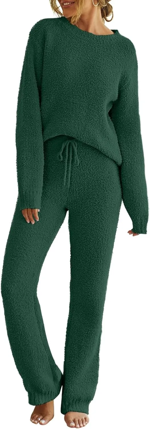 Womens Pajama Sets 2025 Fall Lounge Sweater Set