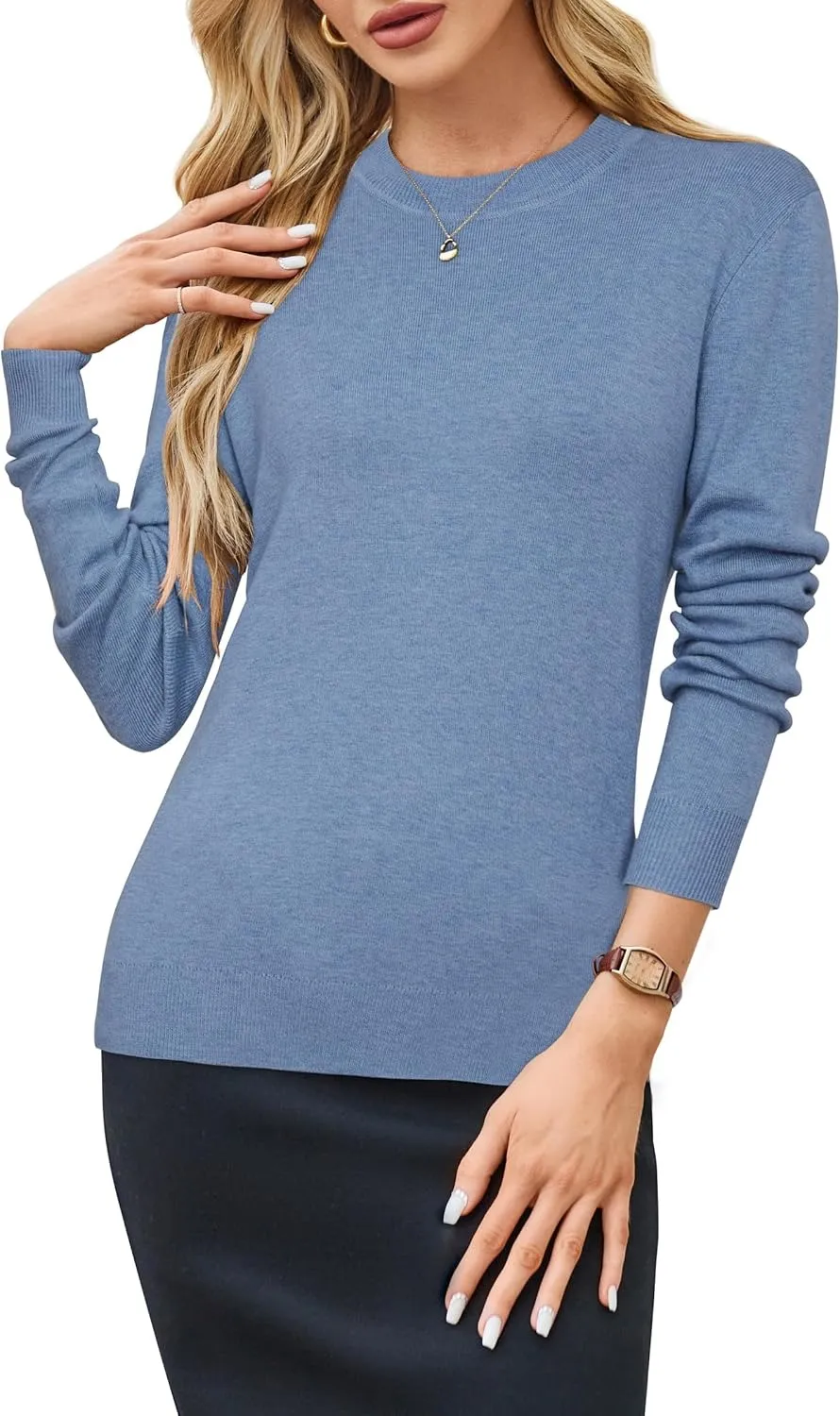 Women Fashion Wool Blend Sweater
