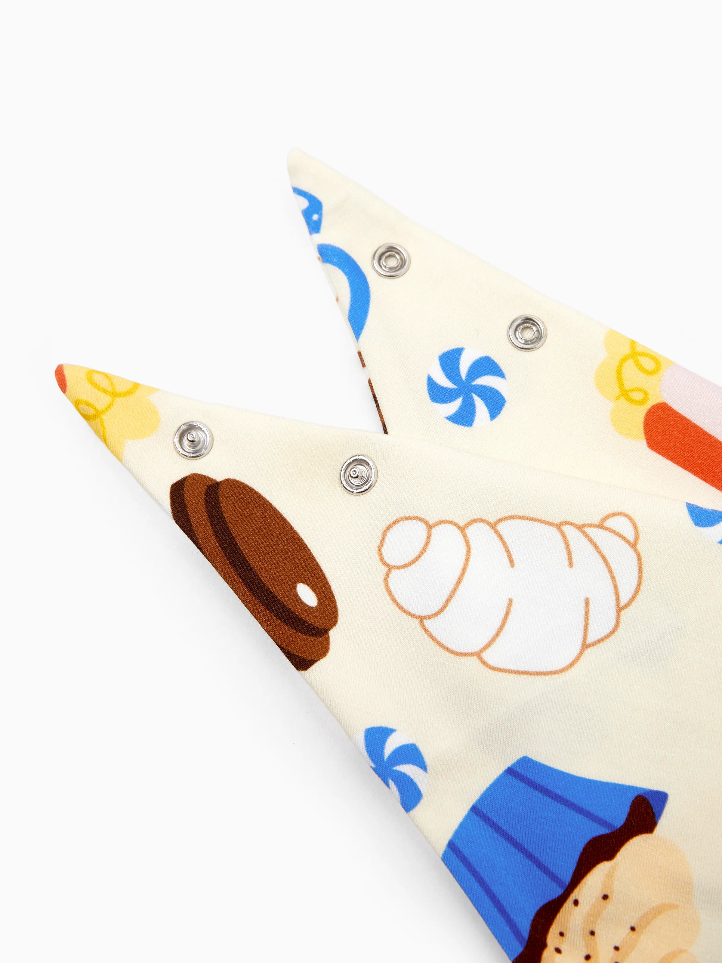 Family Matching Bamboo Pajamas Buttery Soft Bamboo Viscose PJs for Men Women Kids Toddler Baby, Cozy Dessert Print Short-sleeve Sleepwear Blue