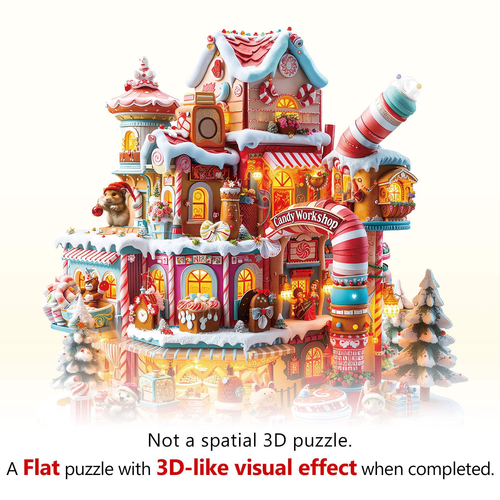 Candy Workshop Wooden Jigsaw Puzzle