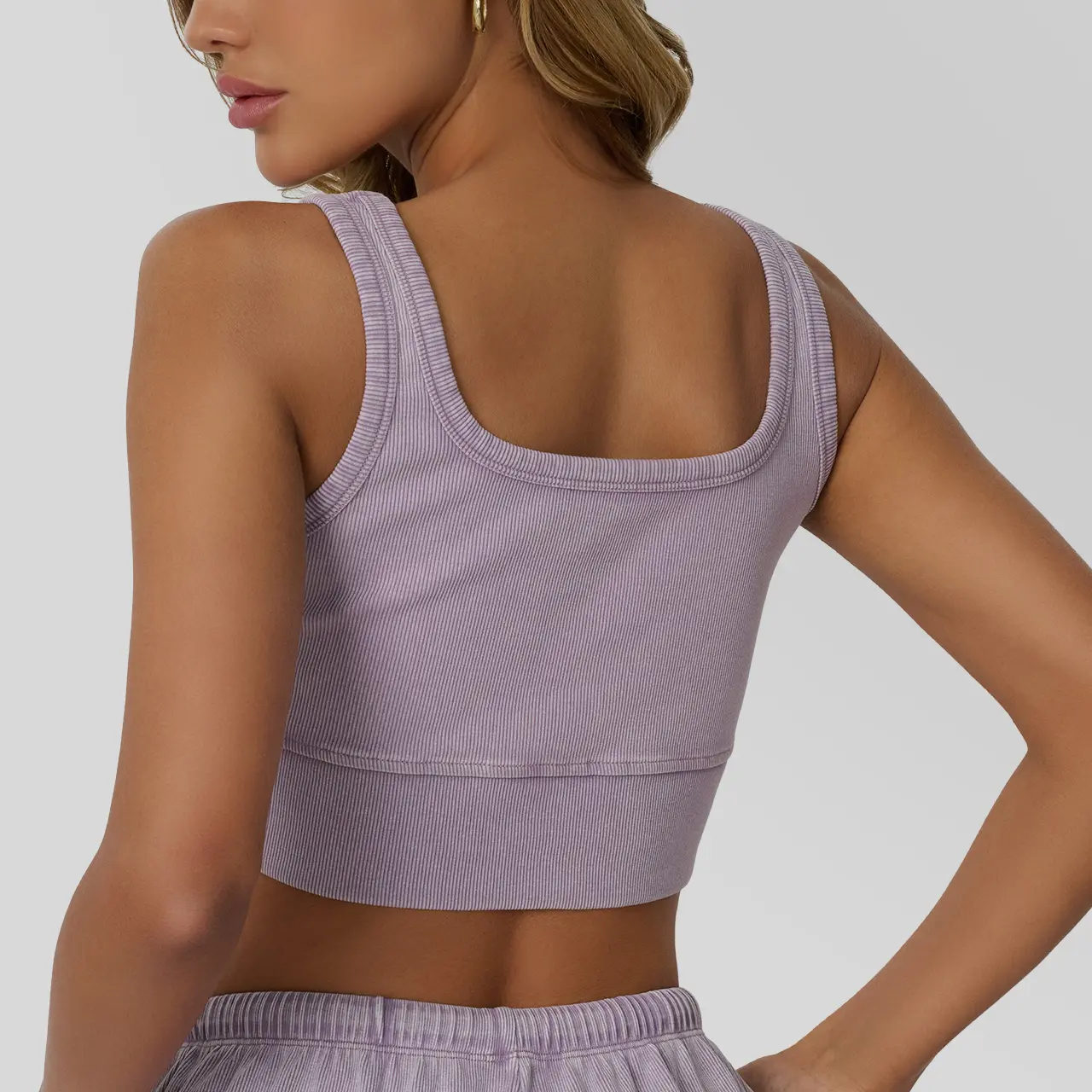 Women’s Acid Wash Tank & Shorts Lounge Set