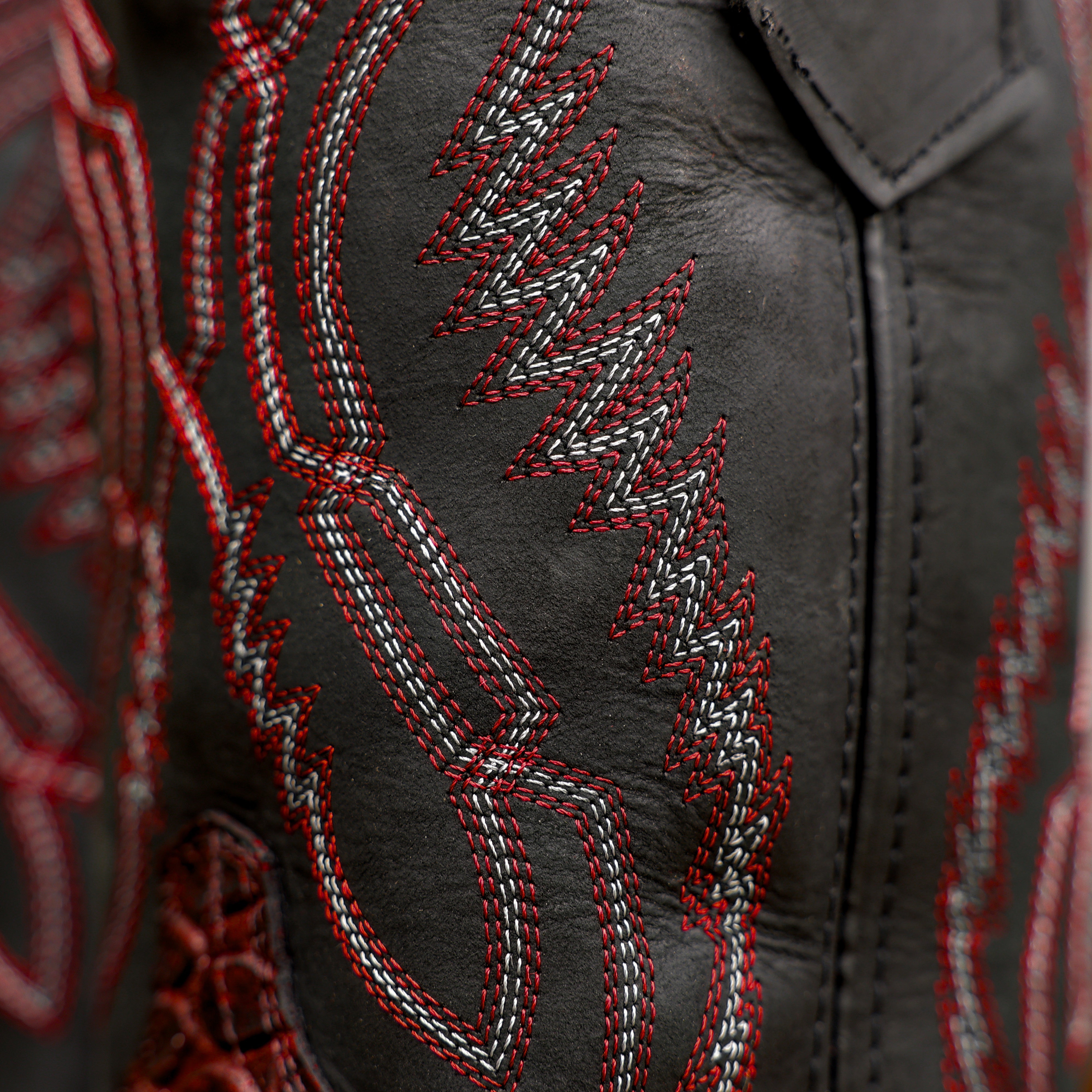 Black Cherry Caiman Belly Leather Boots With 3D Lightweight Sole - Composite Toe