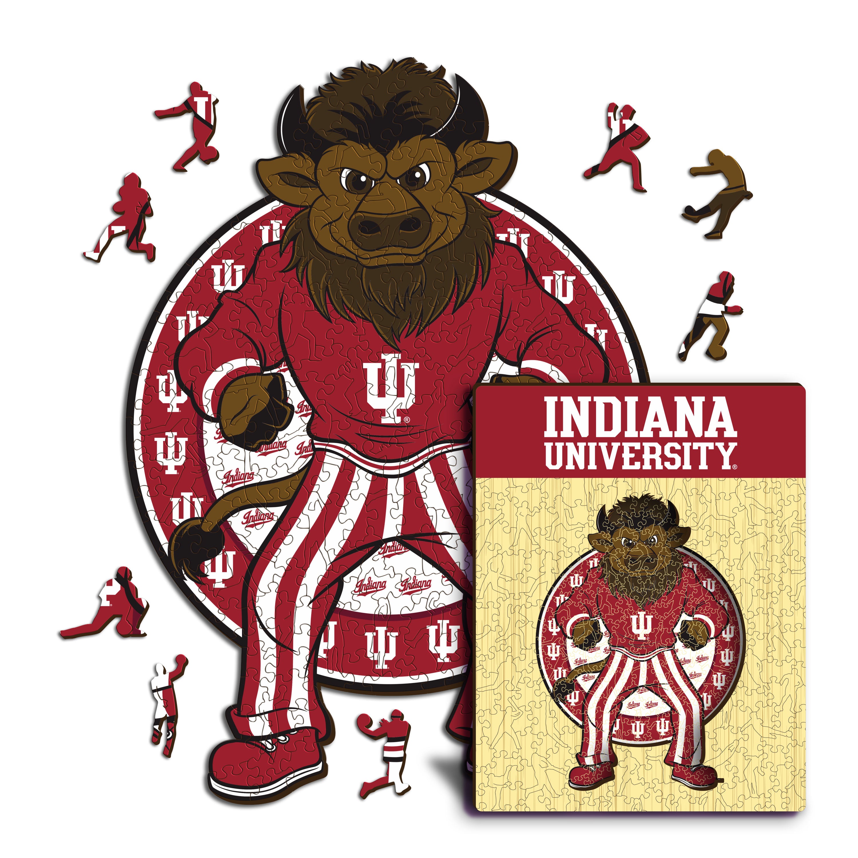 Indiana University Mascot - Wooden Puzzle