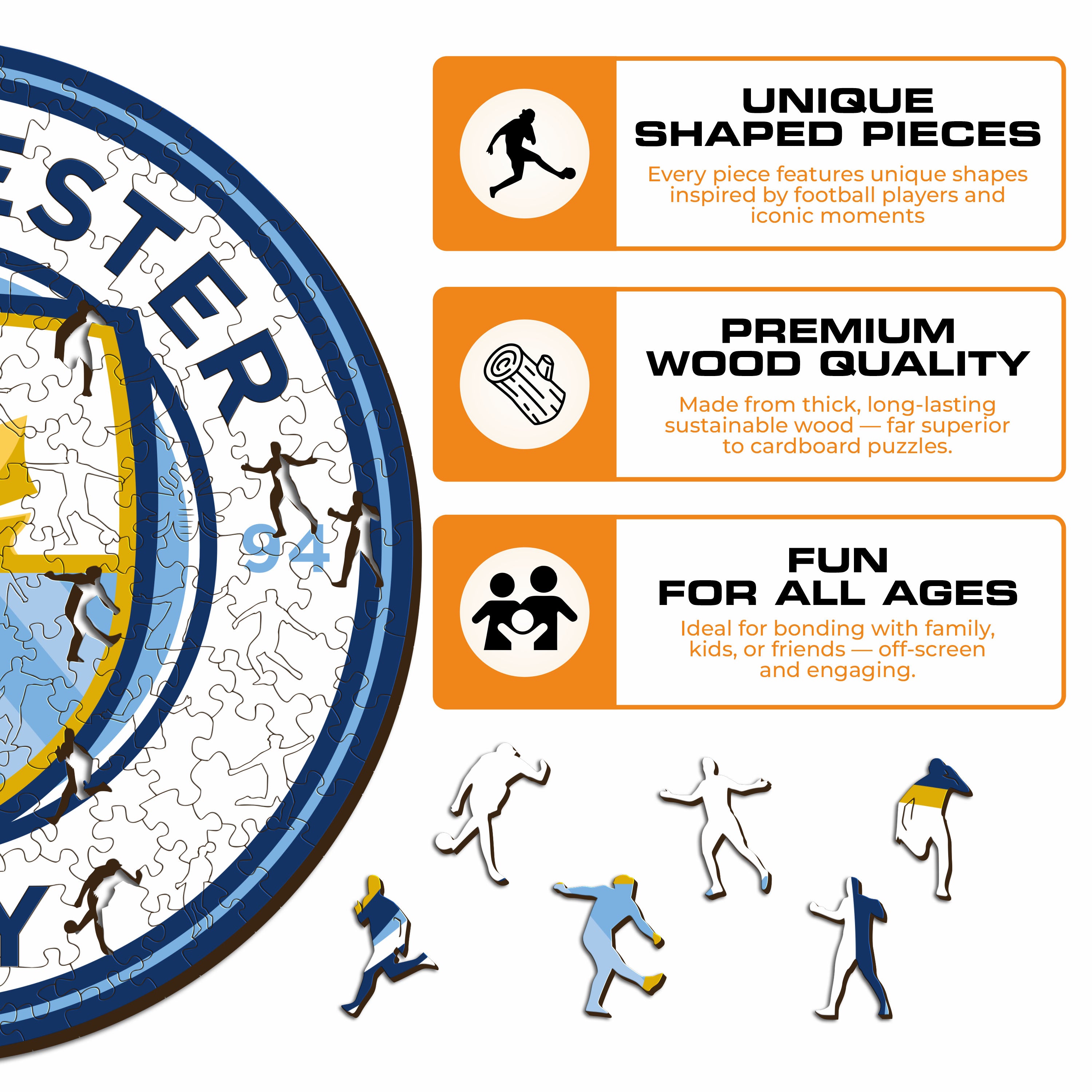 Manchester City FC® Logo - Wooden Puzzle