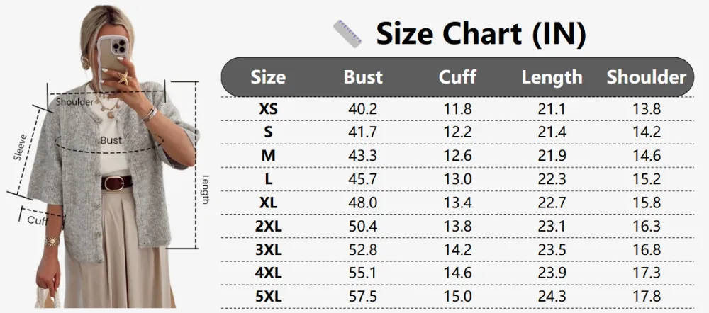 Women's Lightweight Cardigan Short Sleeve