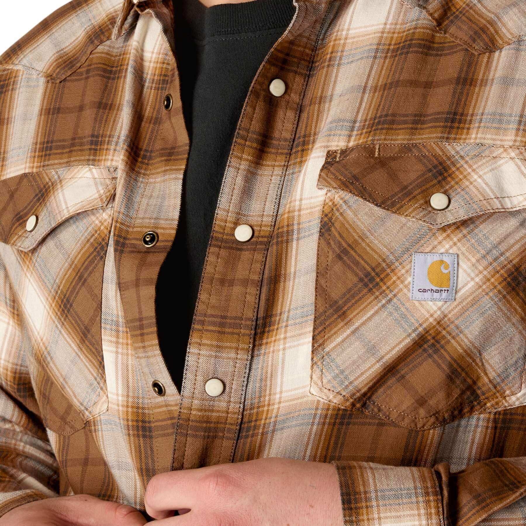 CHT Montana Rugged Flex Relaxed Fit Lightweight Long-Sleeve Snap-Front Plaid Shirt 107016