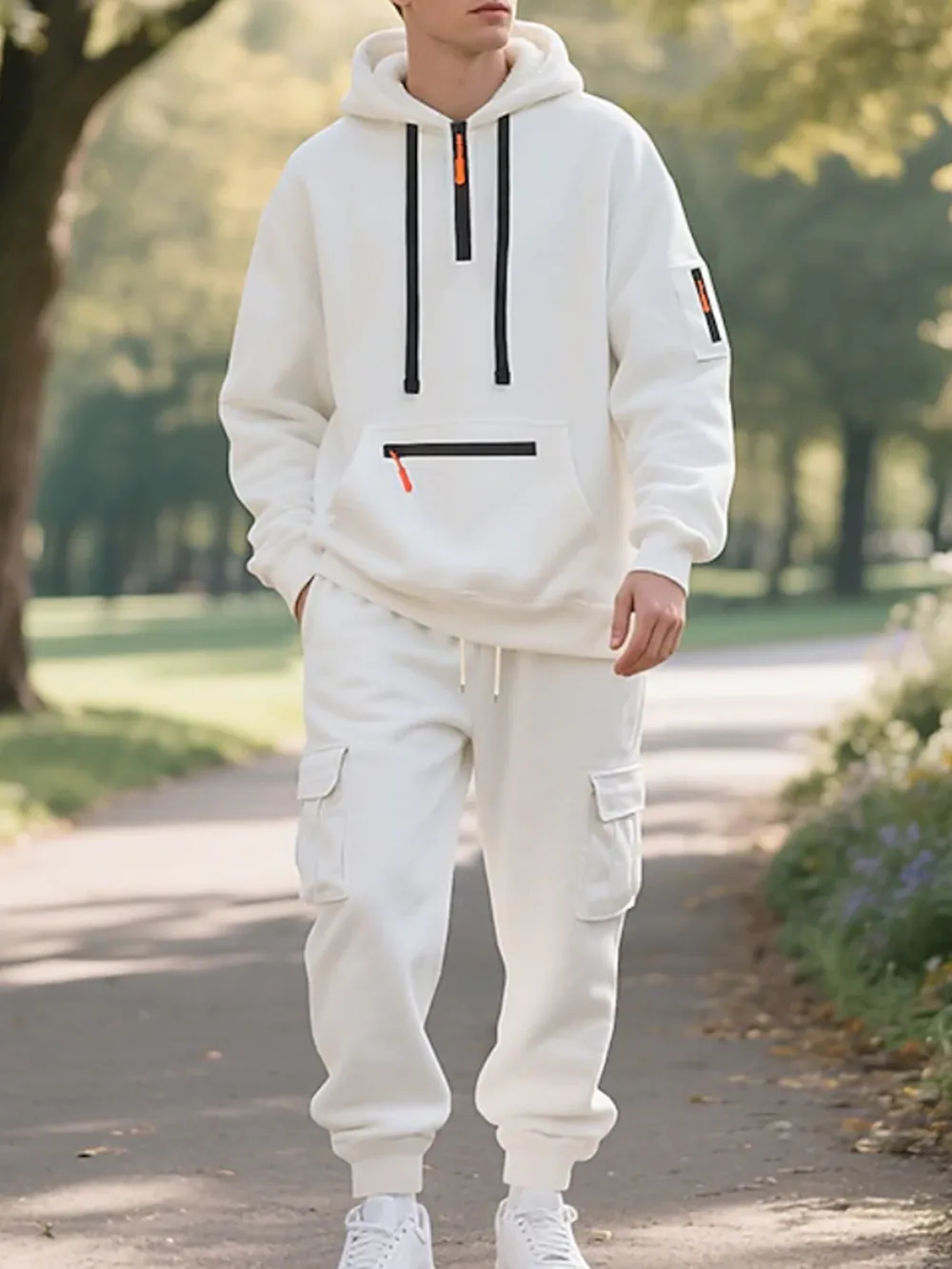 Men's winter wool-lined casual suit (loose fit version)