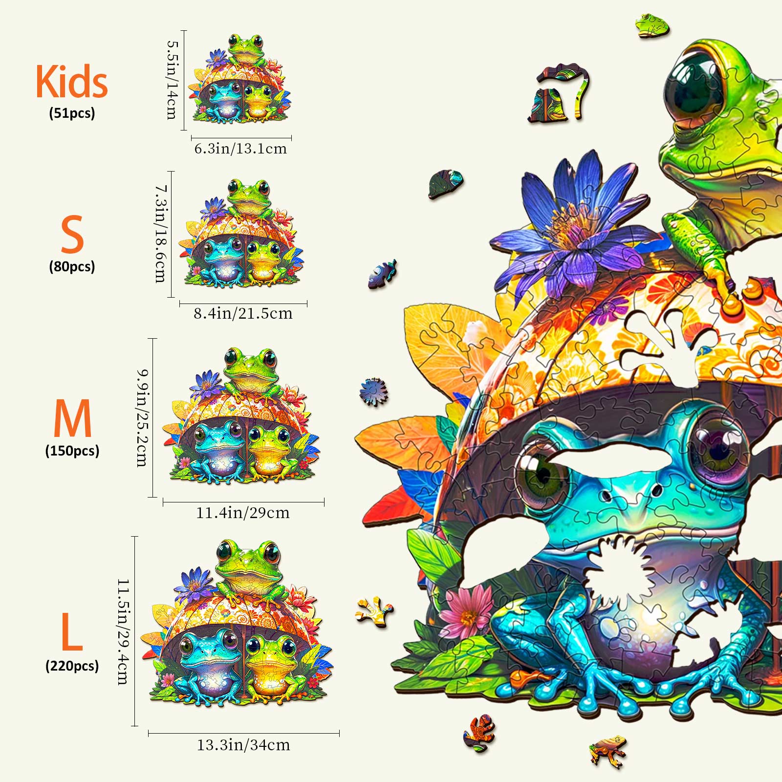 Frog Brothers Wooden Jigsaw Puzzle