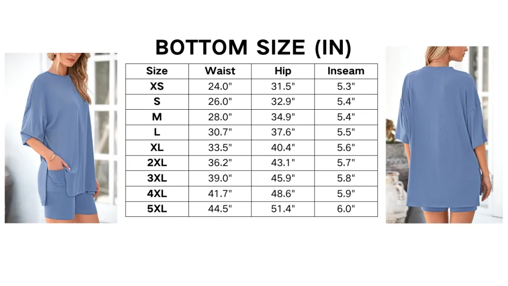 Women's Summer Oversized Shirt & Biker Shorts Set(Under $3 a set!)