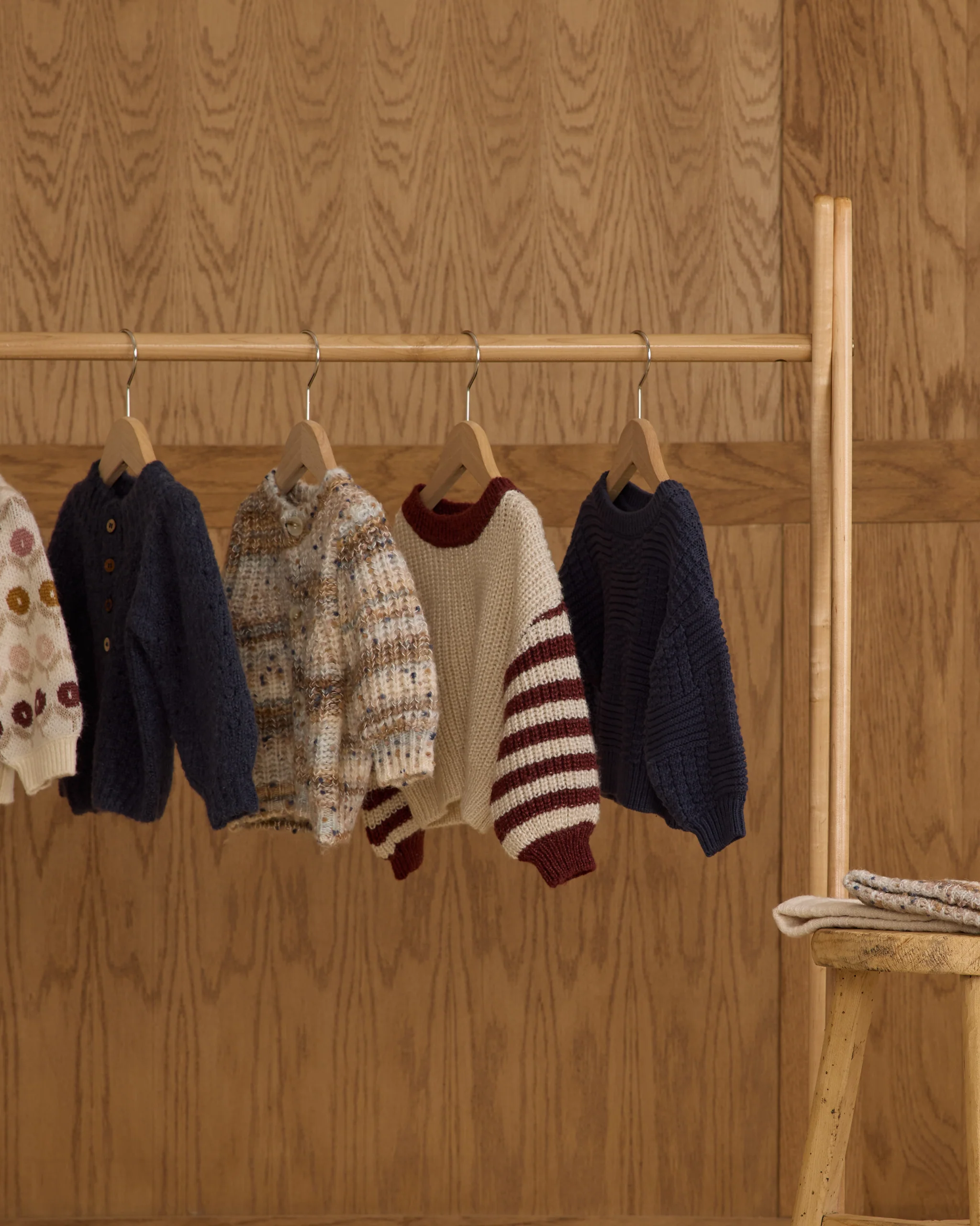 Aspen Sweater || Burgundy Stripe