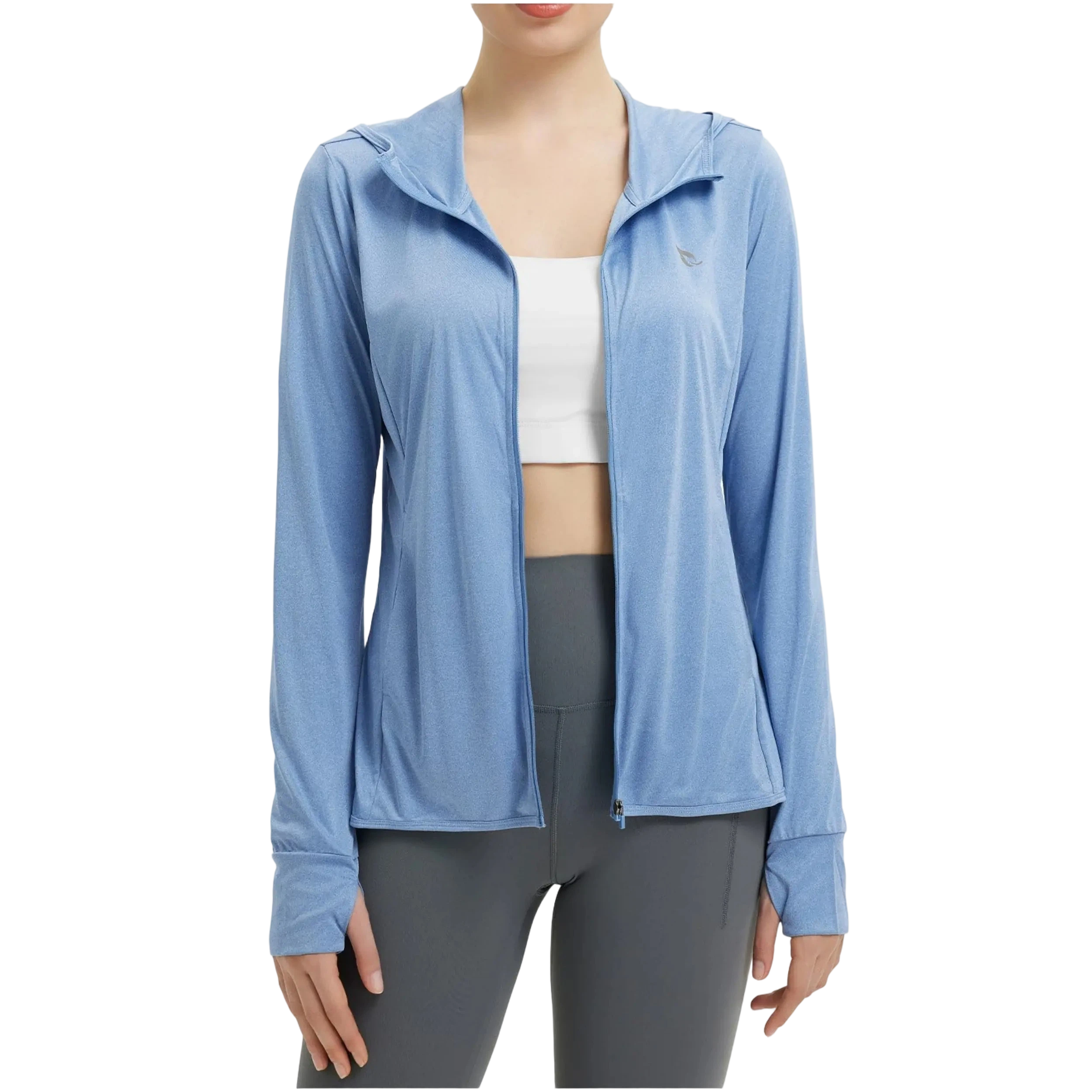 Women's UPF50+ Hoodie Sun Protection Shirts Lightweight Breathable SPF Jacket UV Cooling Long Sleeve Summer Outdoor Hiking Gardening Fishing