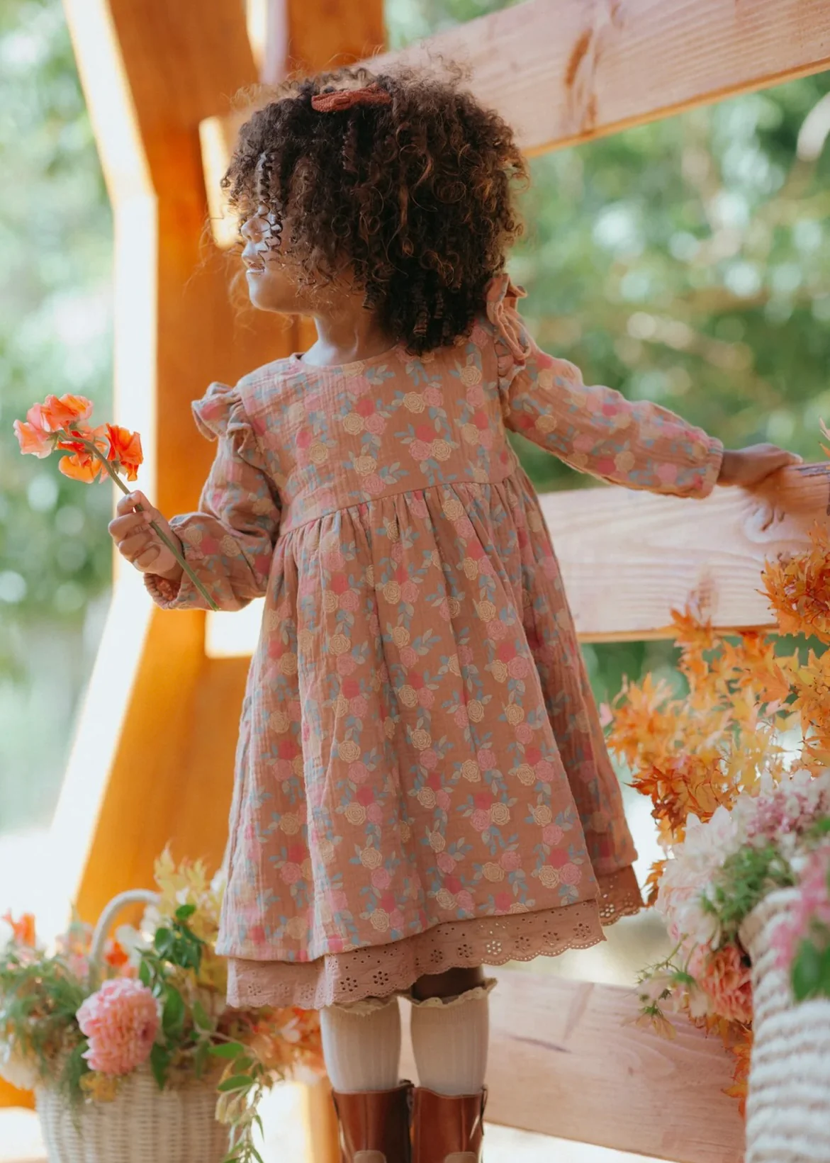 Leilah Dress - Caramel Roses