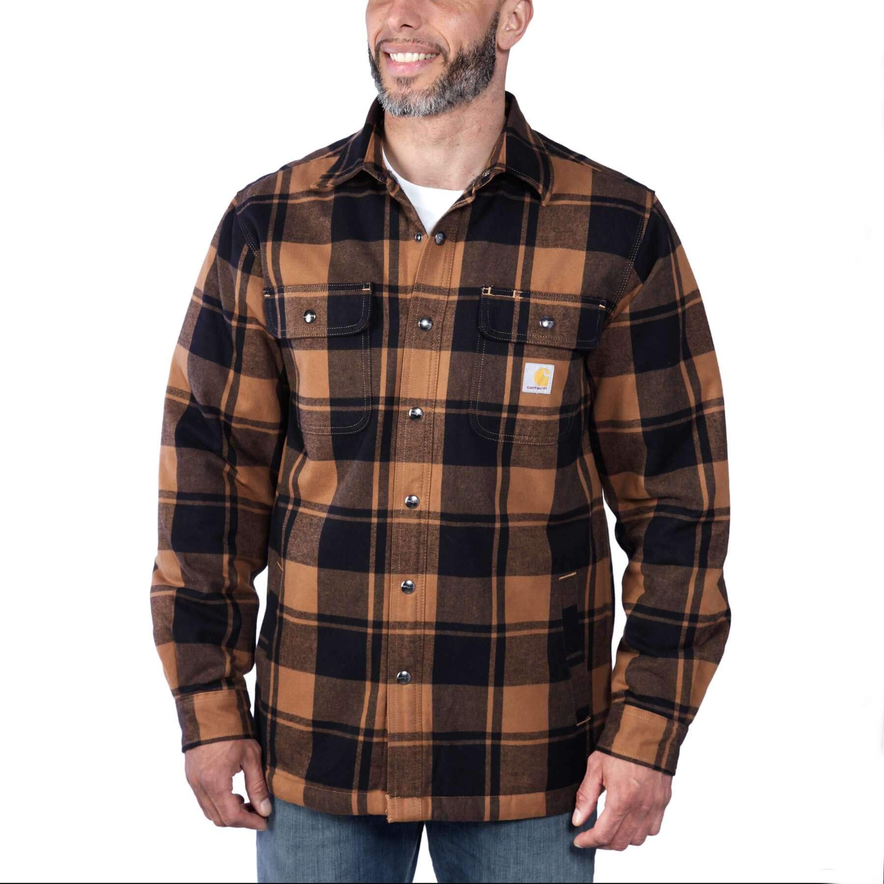 CHT Heavyweight Flannel Relaxed Fit Sherpa-Lined Shirt Jacket 105939