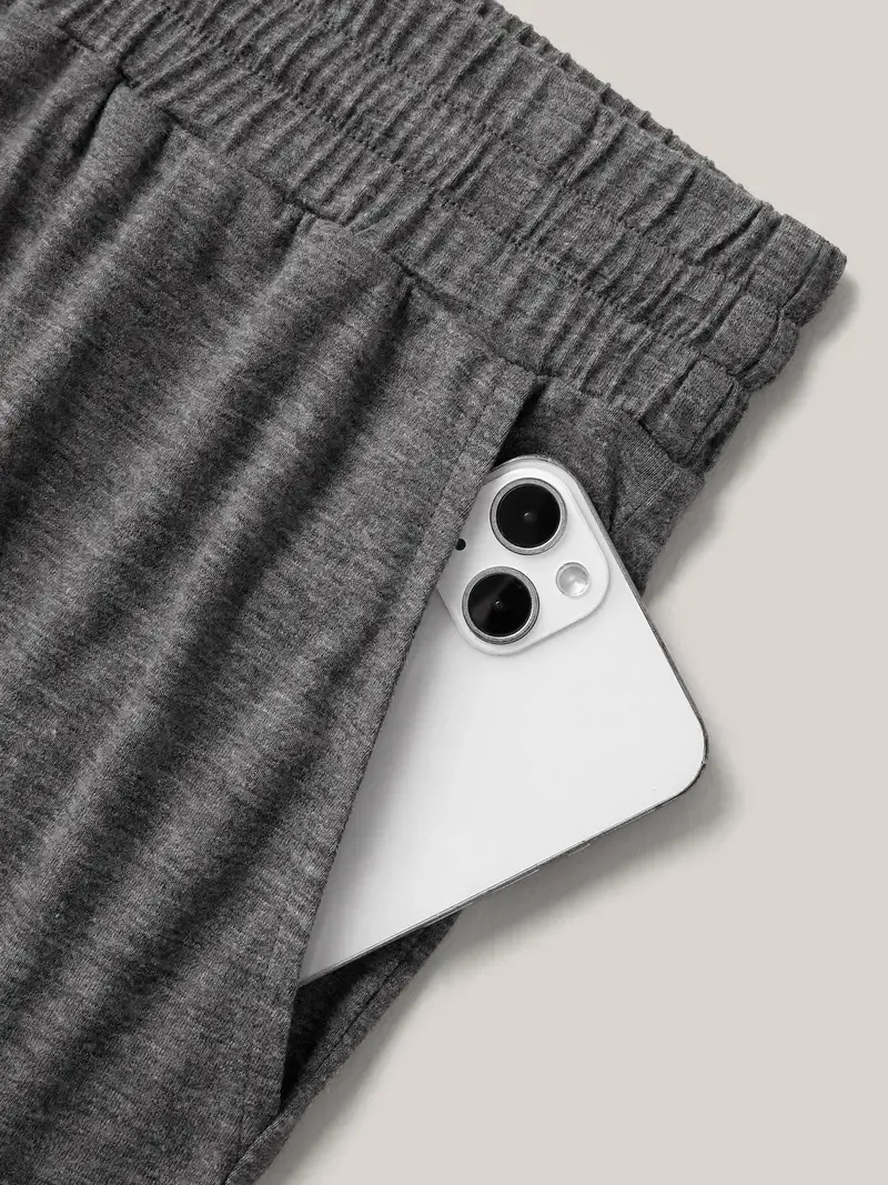 Color-block Knitted Drawstring Lounge Pants