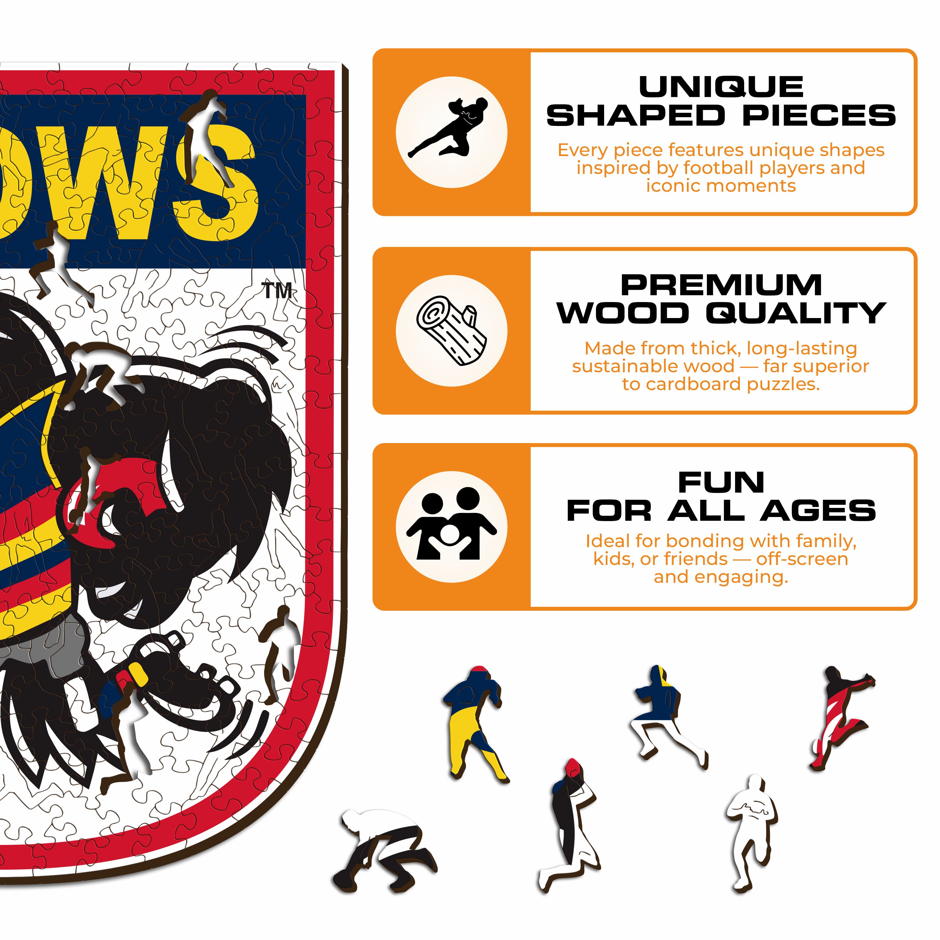 Adelaide FC Retro Mascot - Wooden Puzzle