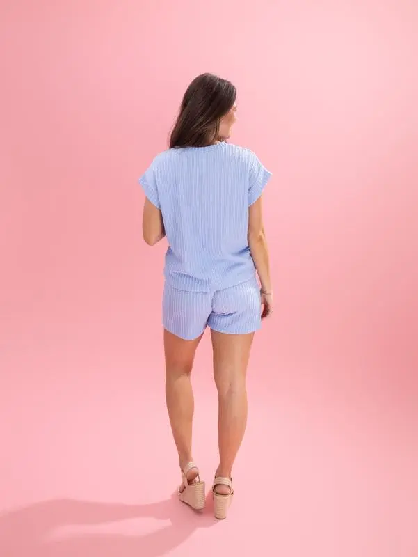 ​​Women's Short Sleeve Top & Shorts Set