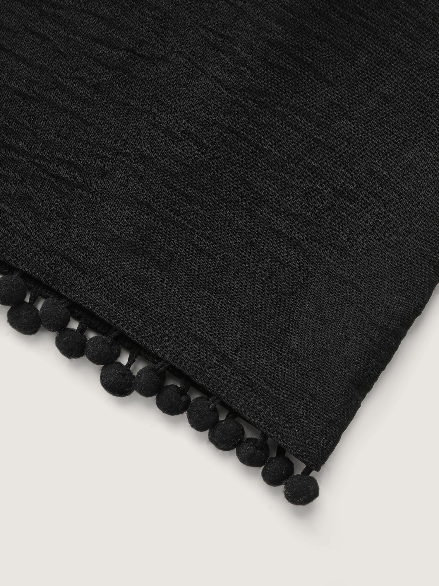 Off-Shoulder Tassel Hem Romper