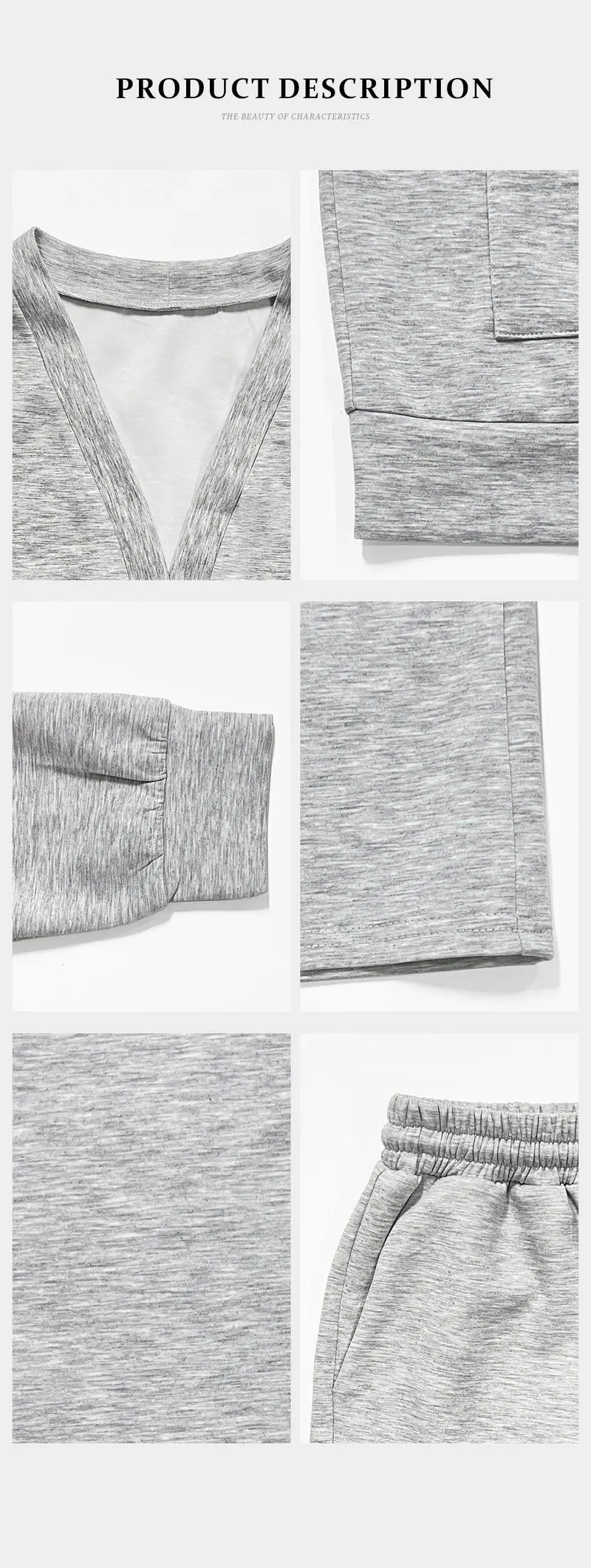 Women's Slouchy Solid Color V Neck Long Sleeve  & Drawstring Waist Trousers Co-ord