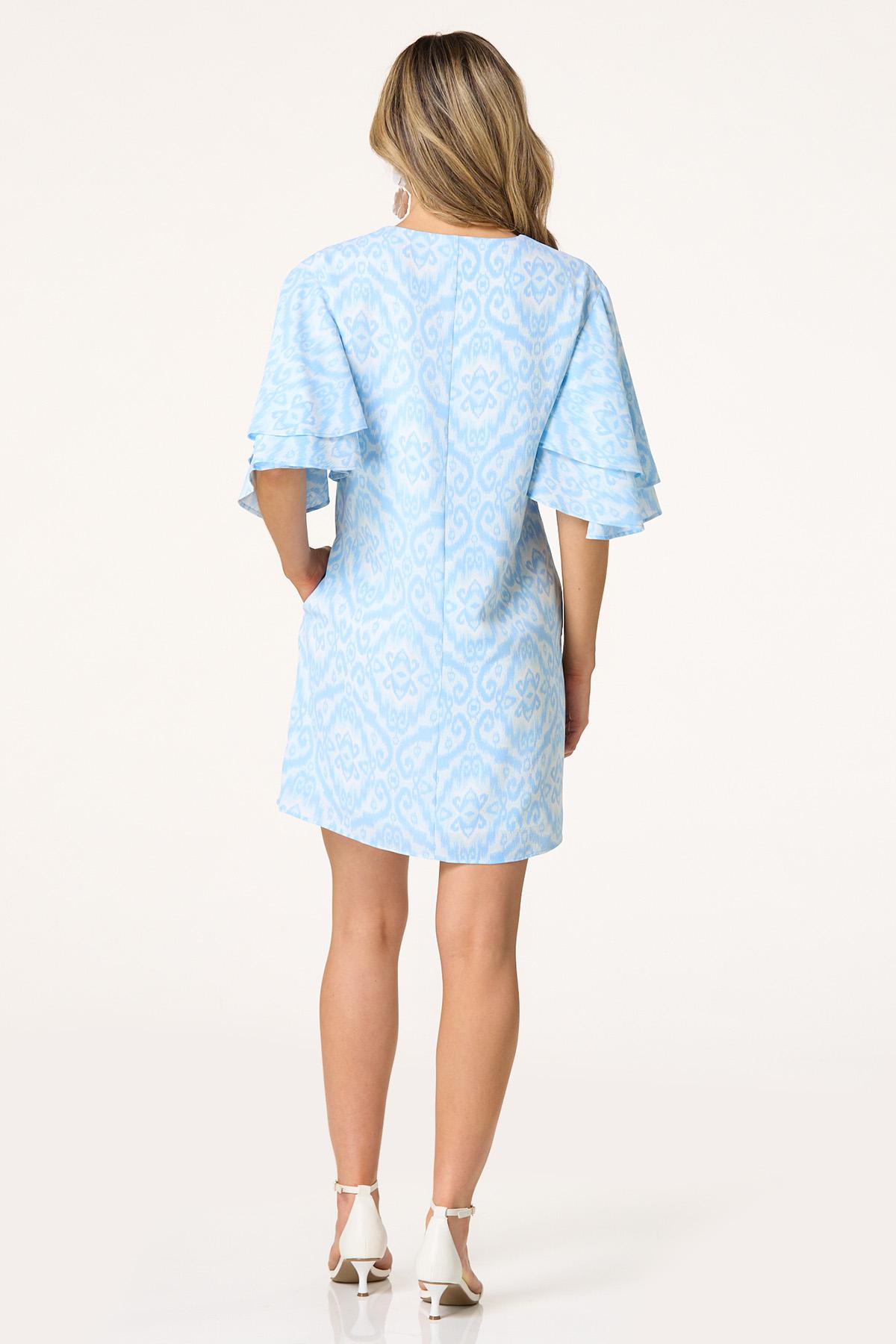Double Flutter Sleeve Dress