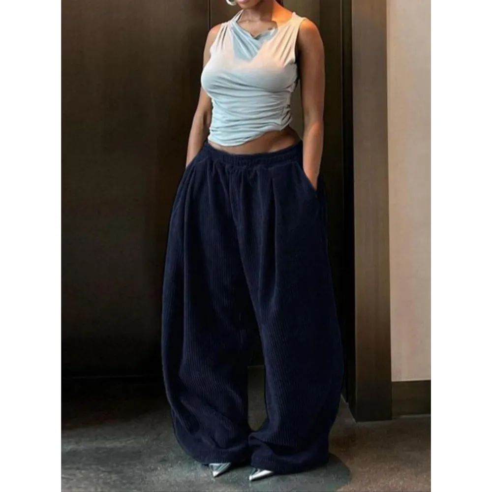 Women's Plain High Waist Straight Leg Sweatpants
