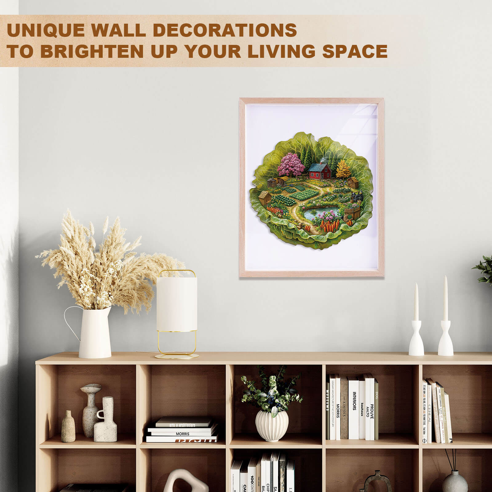 Lettuce Spring Farm Wooden Jigsaw Puzzle