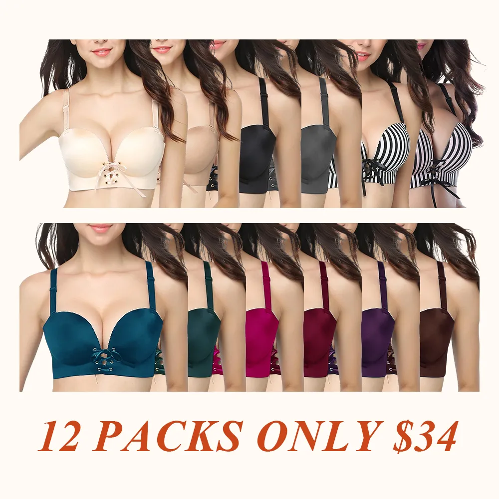 Two Cups Bras Brassiere for Women Push Up Padded Unlined Comfort Womenswear