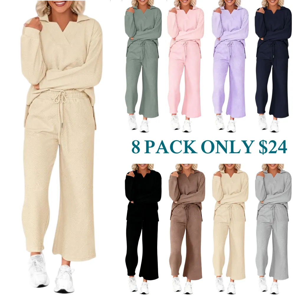 Women's two-piece set with collar