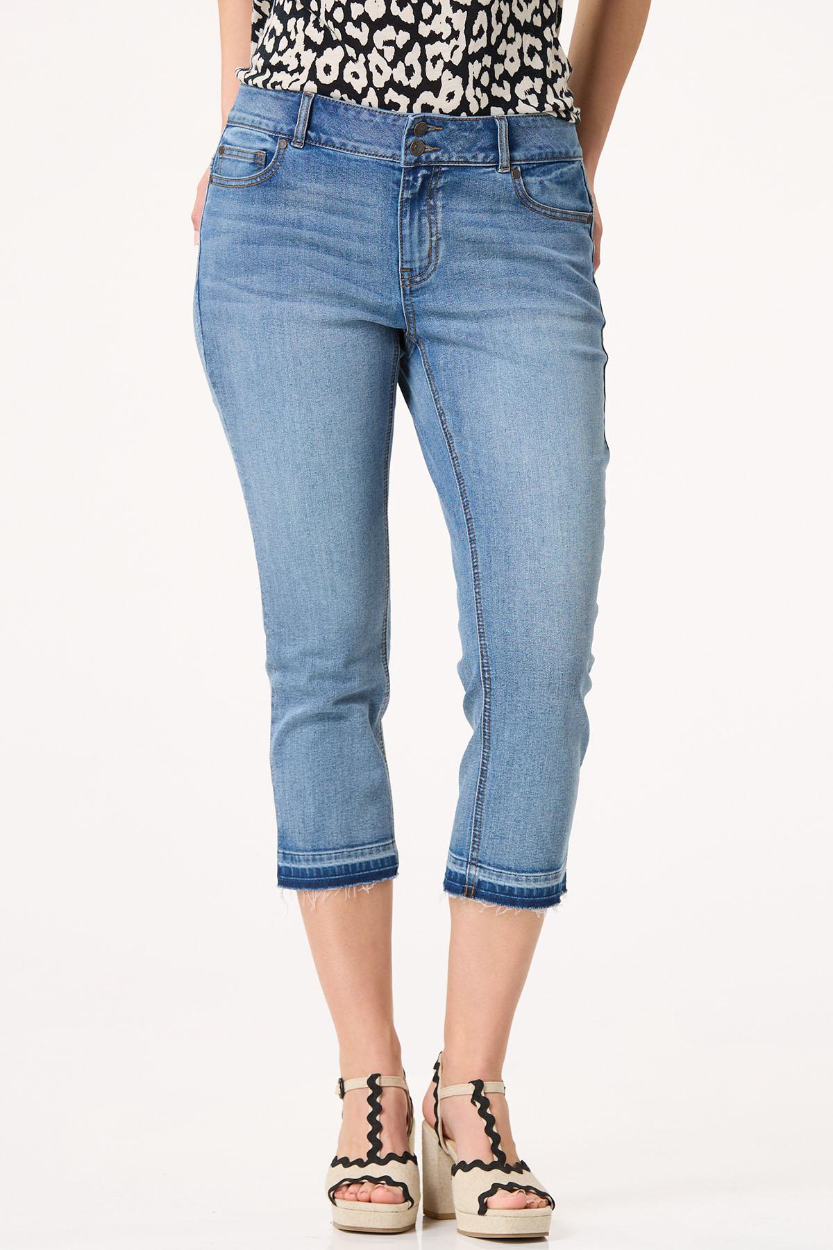 Cropped Skinny Frayed Jeans