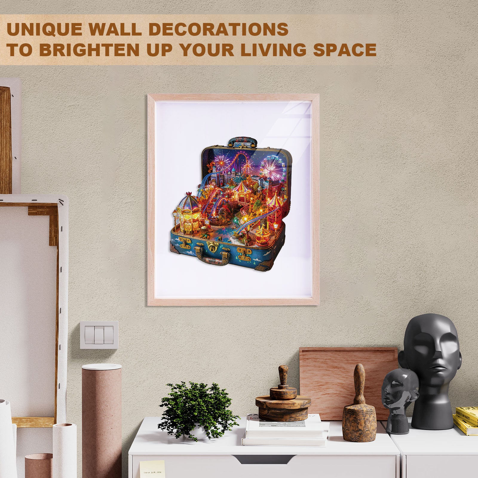 Neon Playground Wooden Jigsaw Puzzle