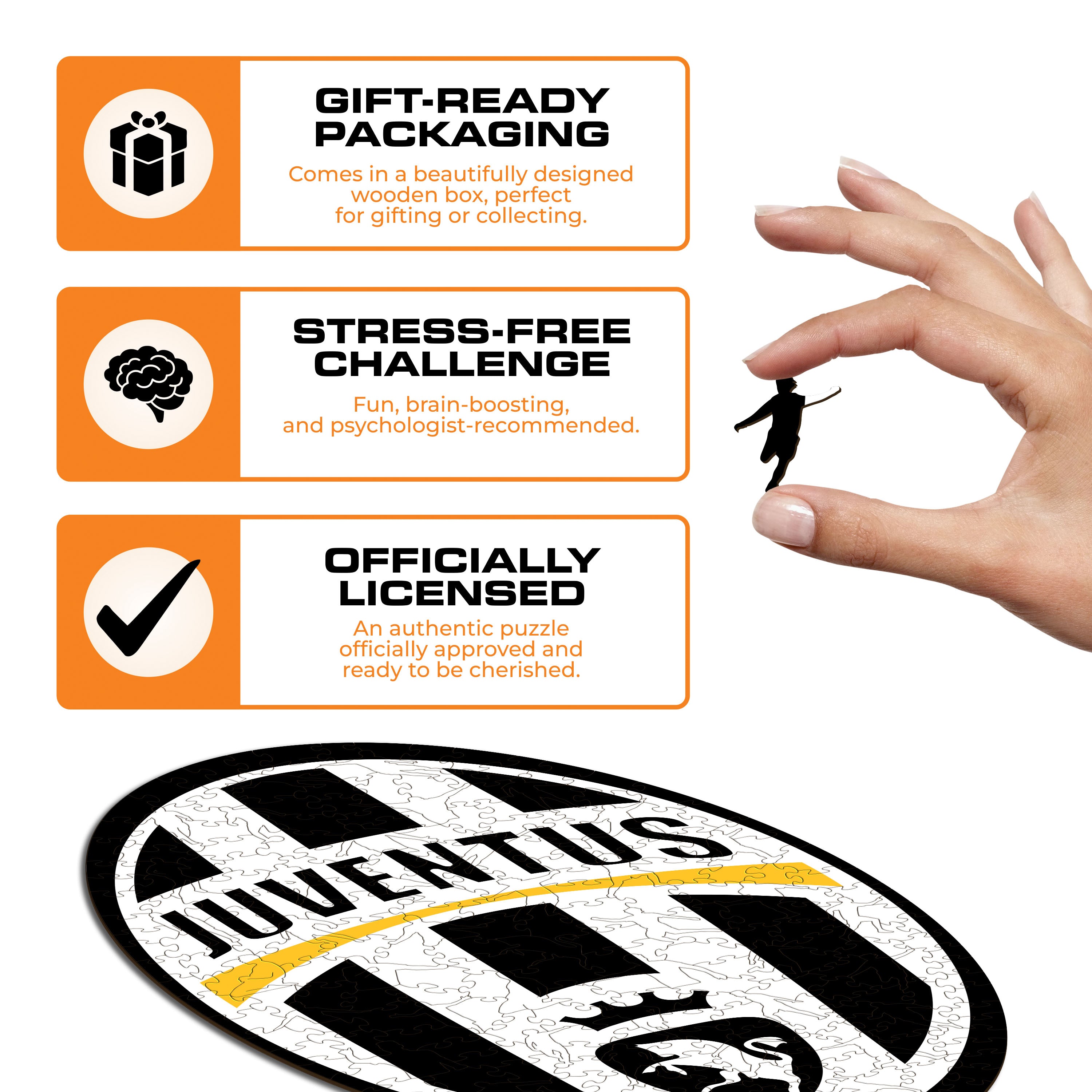 Juventus FC® Retro Logo - Wooden Puzzle