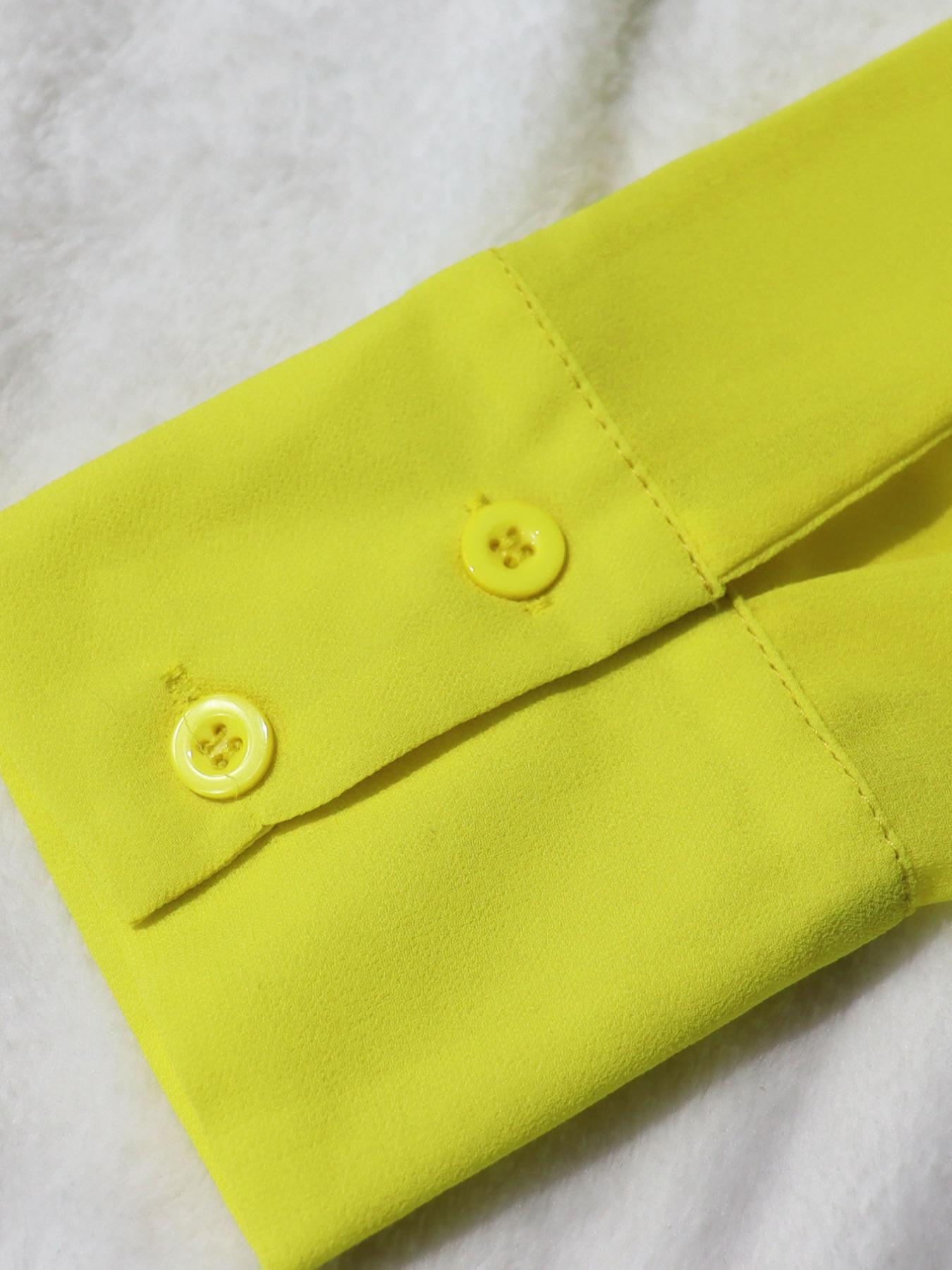 Women’s Solid Button Front Shirt & Shorts Two-Piece Set