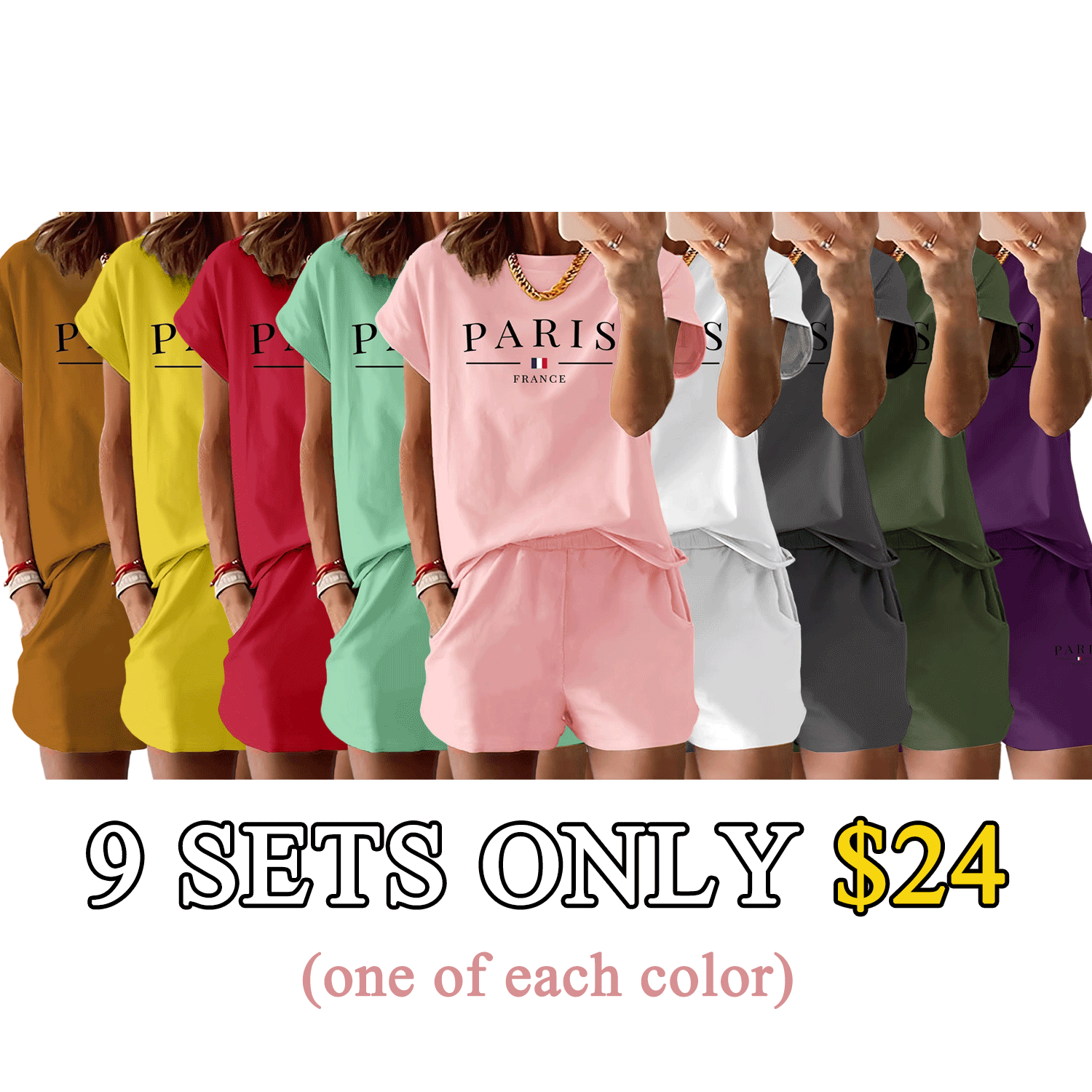 🔥Women’s Summer Graphic Tee & Shorts Lounge Set