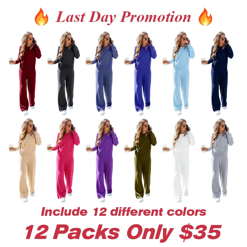 Women's Fashion Sweater and Trousers Two-Piece Set