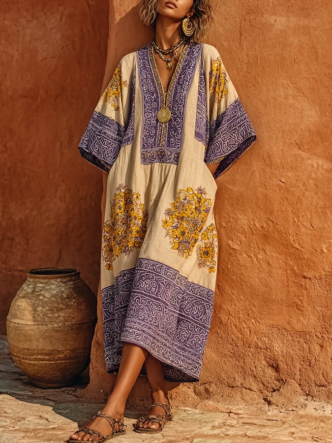 Women'S Vacation Bohemian Print Dress- Fast Shipping