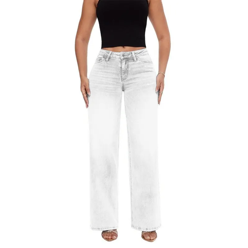 Jeans for Women Mid-Low Rise Stretch Baggy